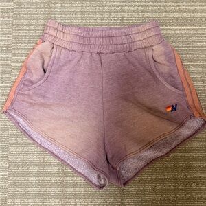 Aviator Nation 5 Stripe Lavender/Brown Pocket Club Shorts